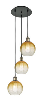 Ballston Three Light Pendant in Black Antique Brass (405|113B-3P-BAB-G483-8AM)