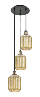 Ballston Three Light Pendant in Black Antique Brass (405|113B-3P-BAB-G460-7ME)