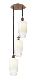 Ballston Three Light Pendant in Antique Copper (405|113B-3P-AC-G484-7OP)