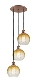 Ballston Three Light Pendant in Antique Copper (405|113B-3P-AC-G483-8AM)