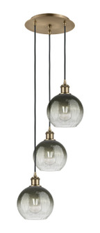 Ballston Three Light Pendant in Antique Brass (405|113B-3P-AB-G483-8SL)