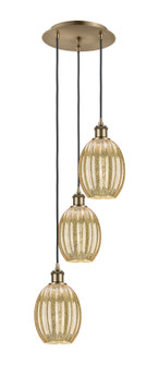 Ballston Three Light Pendant in Antique Brass (405|113B-3P-AB-G459-6ME)