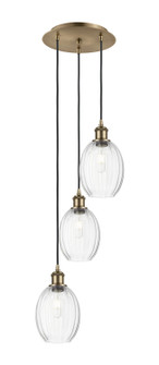 Ballston Three Light Pendant in Antique Brass (405|113B-3P-AB-G459-6CL)