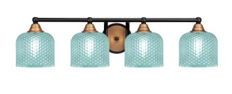 Paramount Four Light Bath Bar in Matte Black & Brass (200|3424-MBBR-4615)