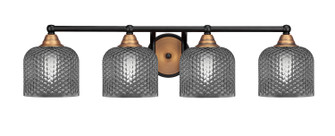 Paramount Four Light Bath Bar in Matte Black & Brass (200|3424-MBBR-4612)