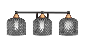 Paramount Three Light Bath Bar in Matte Black & Brass (200|3423-MBBR-4612)