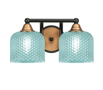 Paramount Two Light Bath Bar in Matte Black & Brass (200|3422-MBBR-4615)