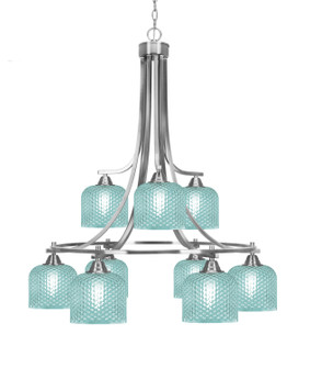 Paramount Nine Light Chandelier in Brushed Nickel (200|3419-BN-4615)