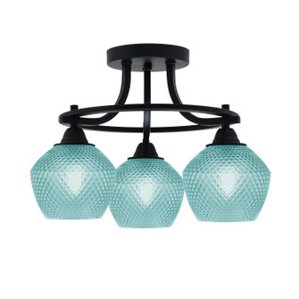 Paramount Three Light Semi-Flush Mount in Matte Black (200|3417-MB-4625)