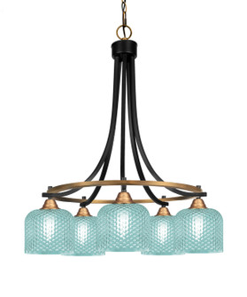 Paramount Five Light Chandelier in Matte Black & Brass (200|3415-MBBR-4615)
