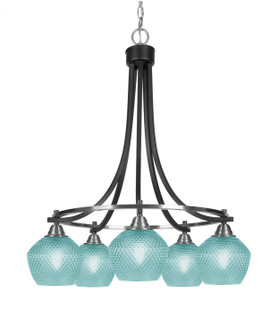 Paramount Five Light Chandelier in Matte Black & Brushed Nickel (200|3415-MBBN-4625)
