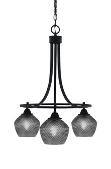 Paramount Three Light Chandelier in Matte Black (200|3413-MB-4622)
