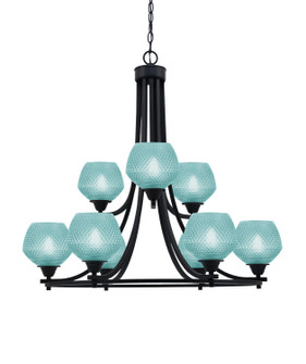 Paramount Nine Light Chandelier in Matte Black (200|3409-MB-4625)