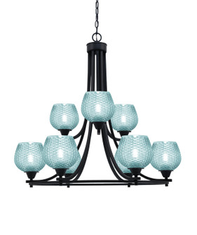 Paramount Nine Light Chandelier in Matte Black (200|3409-MB-4605)
