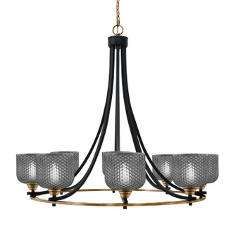 Paramount Eight Light Chandelier in Matte Black & Brass (200|3408-MBBR-4612)