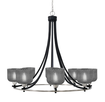 Paramount Eight Light Chandelier in Matte Black & Brushed Nickel (200|3408-MBBN-4612)