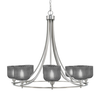 Paramount Eight Light Chandelier in Brushed Nickel (200|3408-BN-4612)