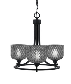 Paramount Three Light Chandelier in Matte Black (200|3403-MB-4612)