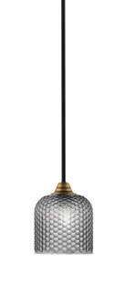 Paramount One Light Mini Pendant in Matte Black & Brass (200|3401-MBBR-4912)