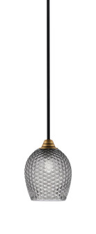 Paramount One Light Mini Pendant in Matte Black & Brass (200|3401-MBBR-4902)
