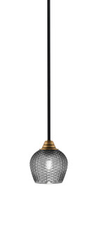 Paramount One Light Mini Pendant in Matte Black & Brass (200|3401-MBBR-4602)