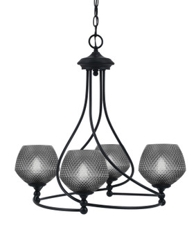 Capri Four Light Chandelier in Matte Black (200|904-MB-4622)