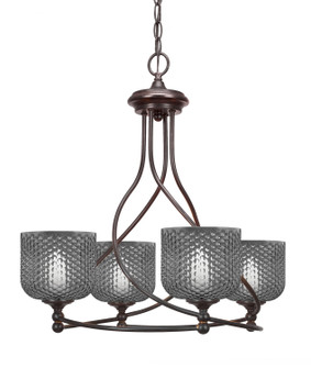 Capri Four Light Chandelier in Dark Granite (200|904-DG-4612)