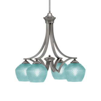 Zilo Four Light Chandelier in Graphite (200|568-GP-4625)