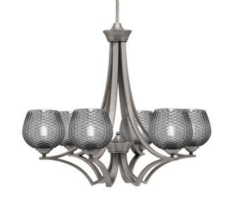 Zilo Six Light Chandelier in Graphite (200|566-GP-4602)