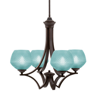 Zilo Four Light Chandelier in Dark Granite (200|564-DG-4625)