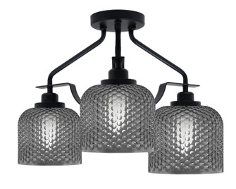 Odyssey Three Light Semi-Flush Mount in Matte Black (200|2607-MB-4612)
