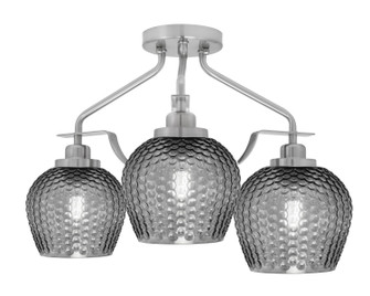 Odyssey Three Light Semi-Flush Mount in Brushed Nickel (200|2607-BN-4602)