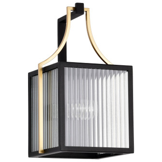 Holden One Light Outdoor Wall Lantern in Black / Gold (72|60-8502)