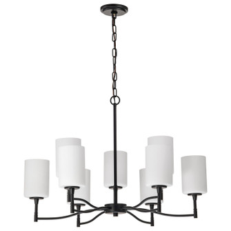 Liam Nine Light Chandelier in Matte Black (72|60-8219)