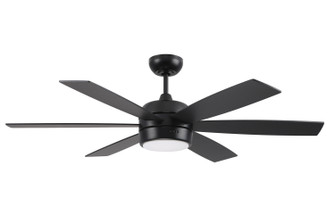 Trevor 52''Ceiling Fan in Flat Black (46|TRV52FB6-NWF)