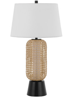 Wicker Two Light Table Lamp in Wicker/Black (225|BO-3219TB)