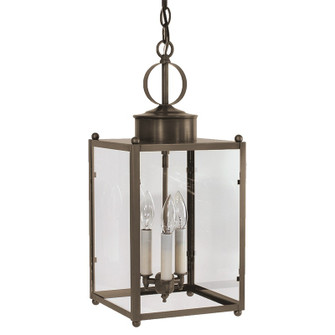 Marlene Three Light Hanging Lantern in Dark Antique Brass (196|NL-8052-DAB-LT3-CLR)