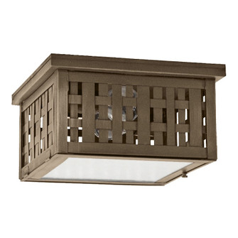 Weave Two Light Flush Mount in Dark Antique Brass (196|4404W-DAB-MED2-FST)