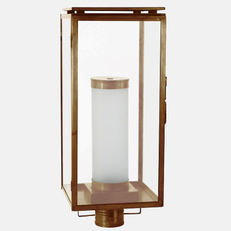 Downtown One Light Post Mount in Antique Brass (196|11653-AB-FCYL-FST)