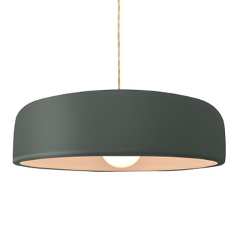 Radiance Collection One Light Pendant in Brushed Nickel (102|CER-6575-PWGN-NCKL-BEIG-TWST)