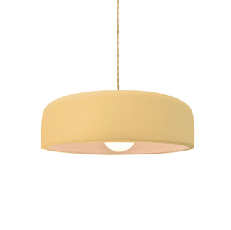 Radiance Collection One Light Pendant in Brushed Brass (102|CER-6571-MYLW-BRSS-BEIG-TWST)