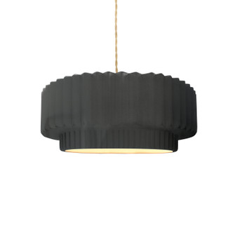 Radiance Collection One Light Pendant in Brushed Brass (102|CER-6550-GRY-BRSS-BEIG-TWST)