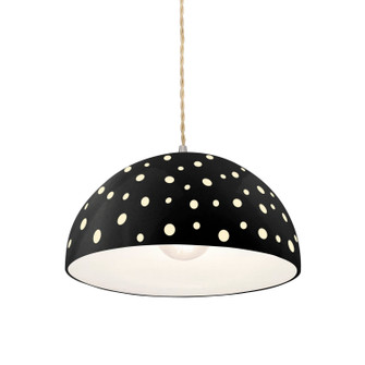Radiance Collection One Light Pendant in Matte Black (102|CER-6257-BLK-MBLK-BEIG-TWST)