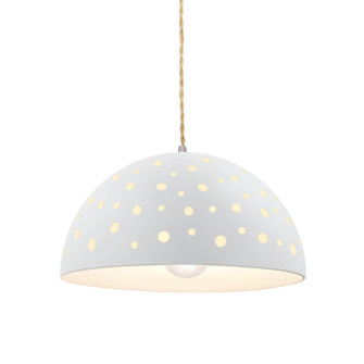 Radiance Collection LED Pendant in Brushed Nickel (102|CER-6257-ADOB-NCKL-BEIG-TWST-LED1-700)