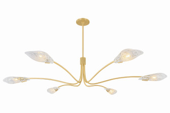 Tenafly Six Light Chandelier in Aged Brass (70|4906-AGB)