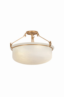 Lowerre Three Light Semi Flush Mount in Patina Gold Leaf (70|1553-PGL)