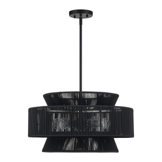 Florell Five Light Chandelier in Black (107|60255-04)