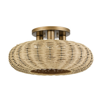 Summervine Three Light Semi-Flush Mount in Antique Gold Leaf (107|60208-48)