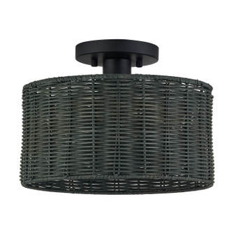 Weavington One Light Semi-Flush Mount in Black (107|60117-04)