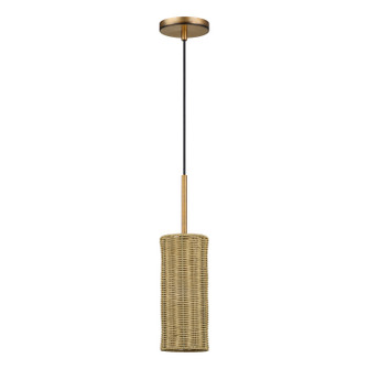 Weavington One Light Mini Pendant in Antique Gold Leaf (107|60040-48)
